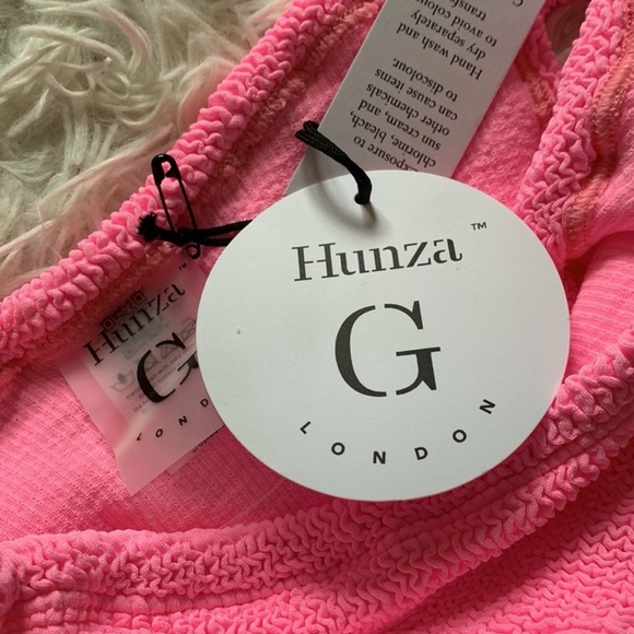 NWT Hunza G Xandra bikini set in bubblegum one size - Picture 7 of 7